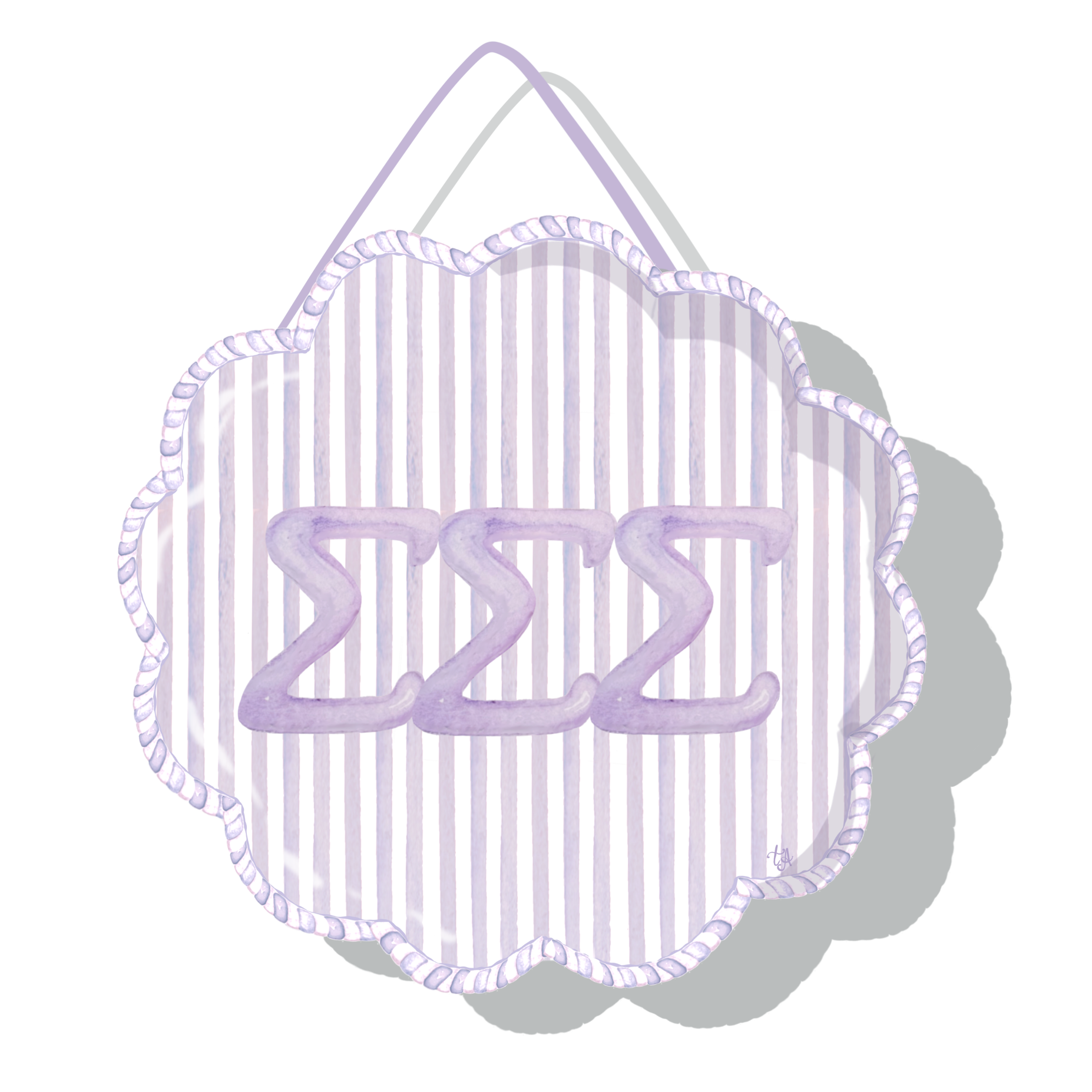 Sigma Sigma Sigma Door Hanger