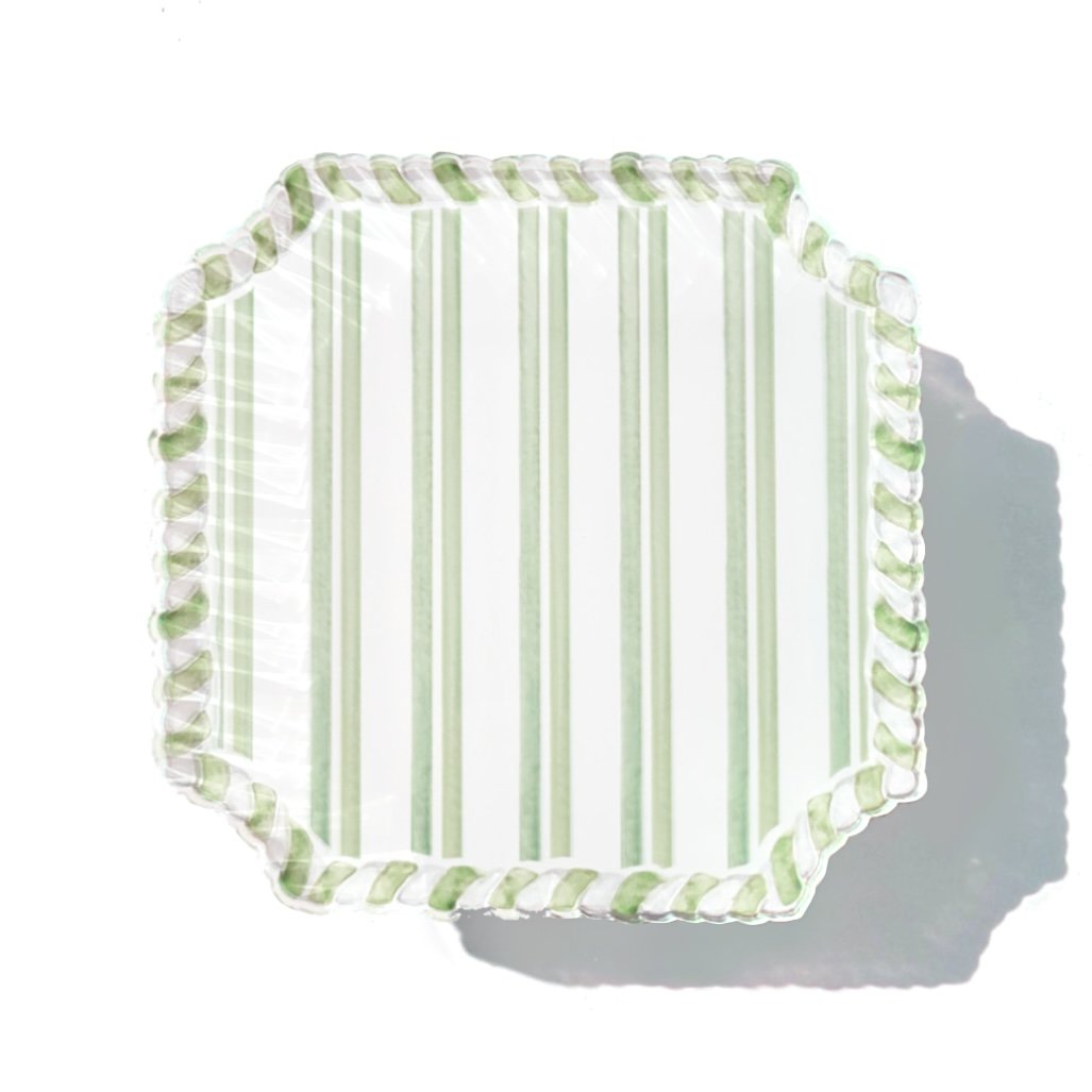 Green Striped Coaster