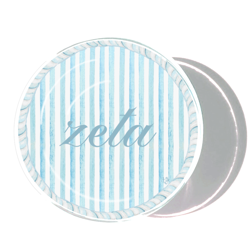Zeta Tau Alpha Striped Coaster
