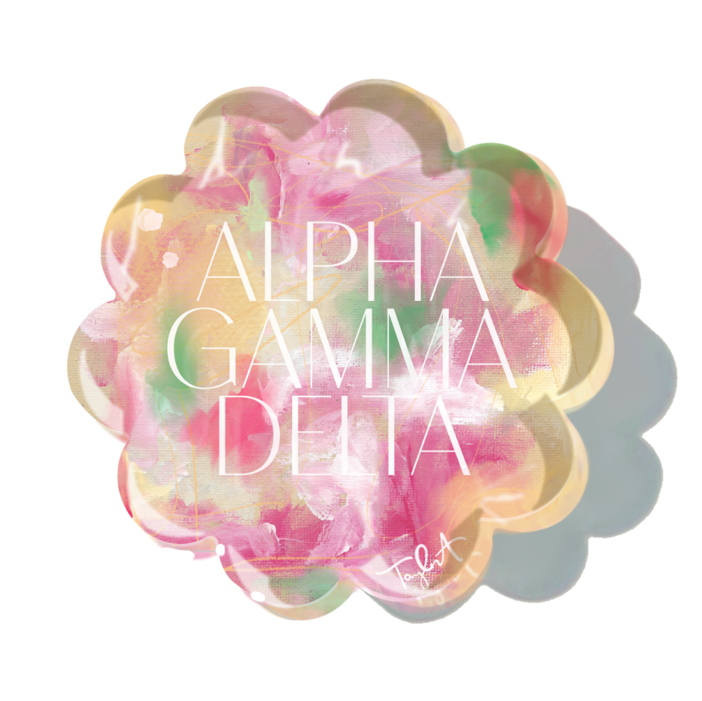 Alpha Gamma Delta Abstract Coaster
