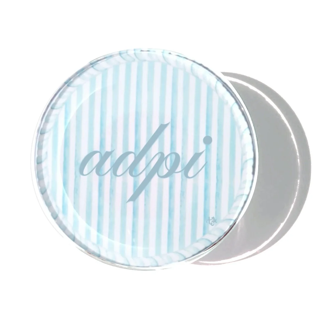 Alpha Delta Pi Striped Coaster