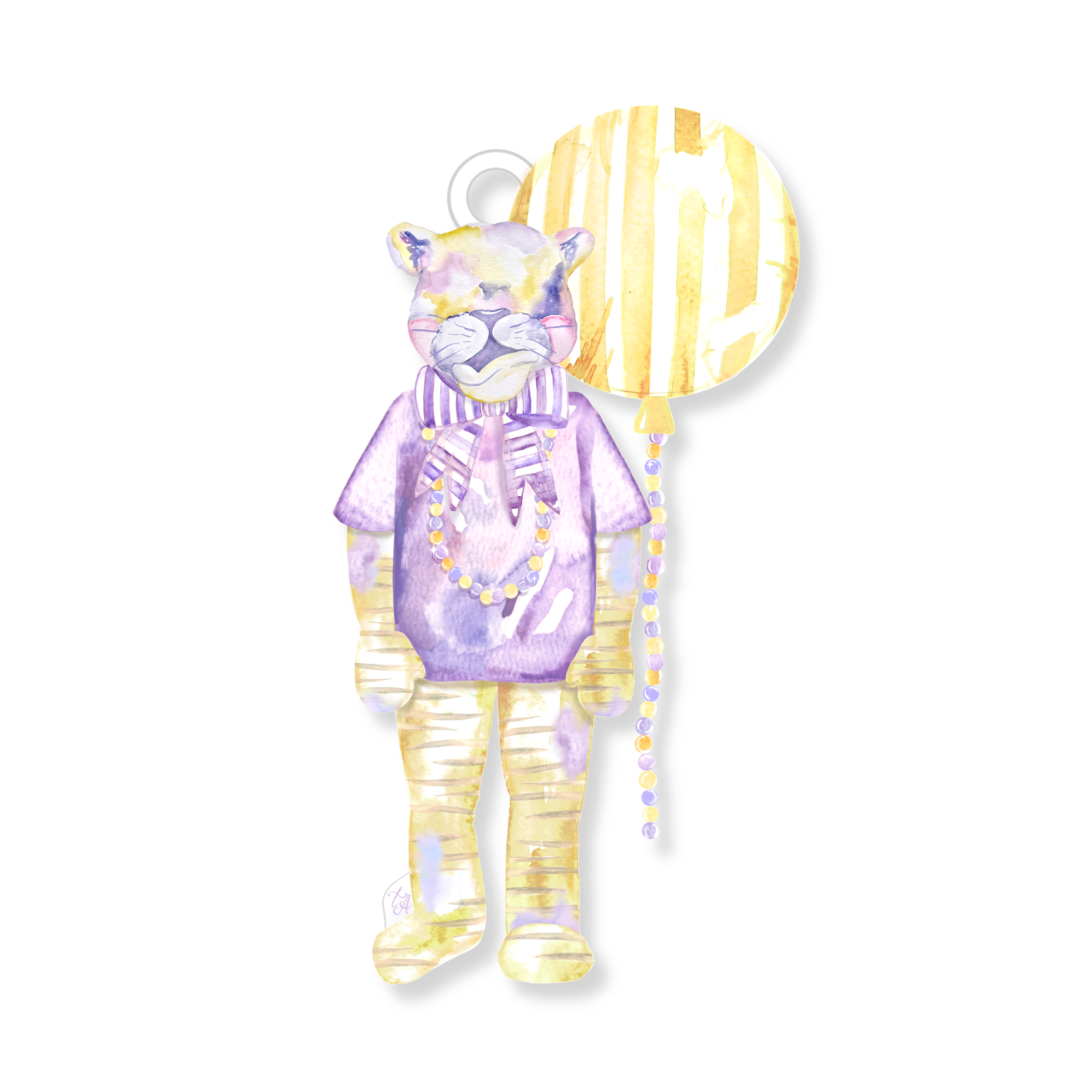Mardi Cat Ornament