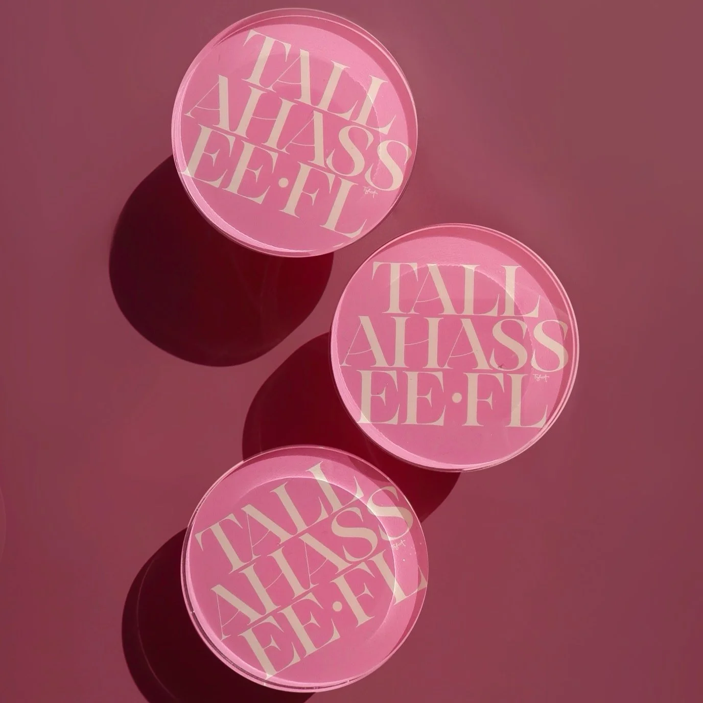 Tallahassee Acrylic Coaster - Round