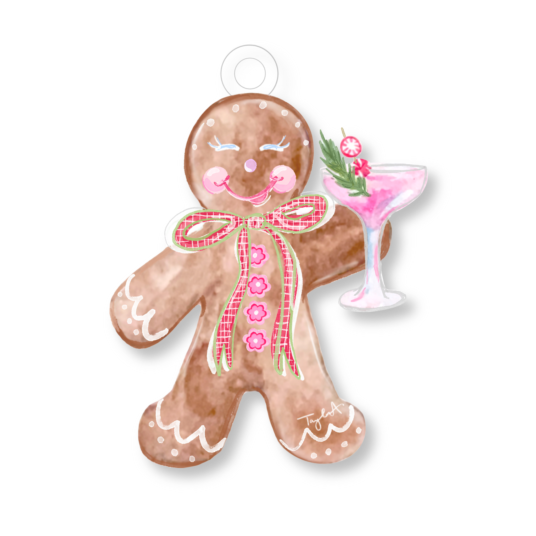 Gin & Gingerbread Acrylic Ornament