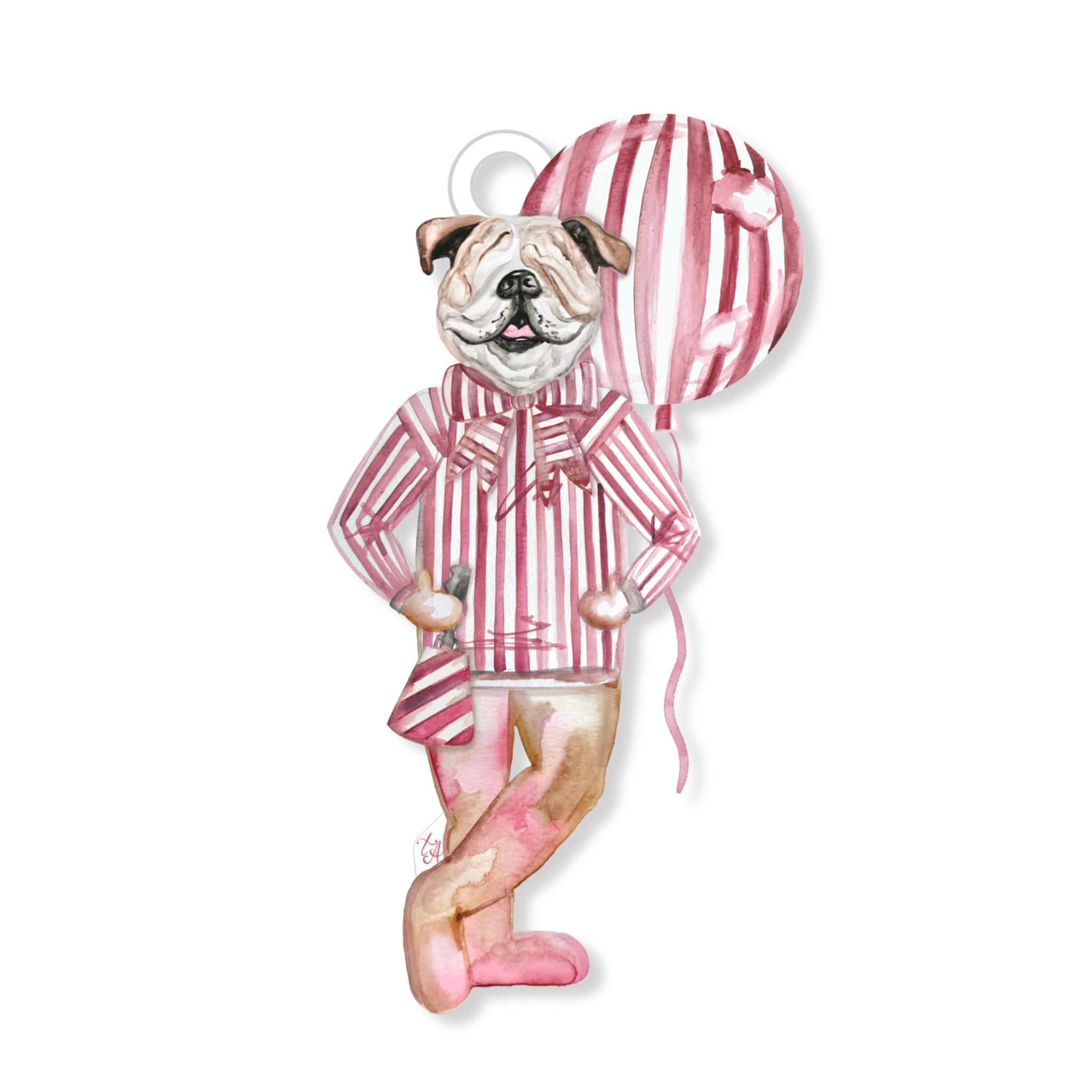 Bulldog Bo Ornament