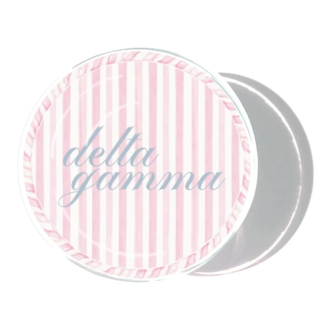 Delta Gamma Striped Coaster