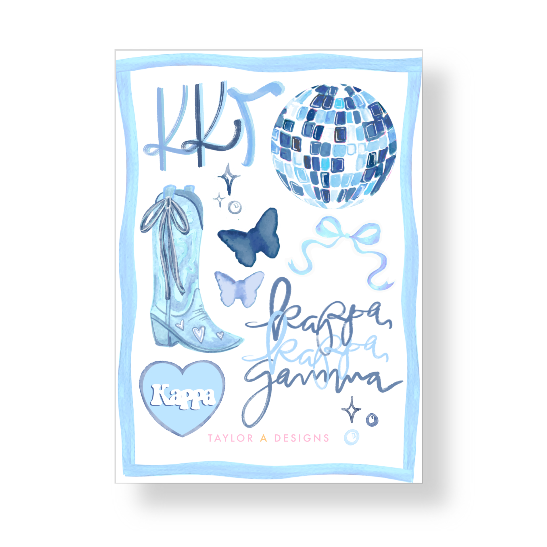 Kappa Kappa Gamma Sticker Sheet