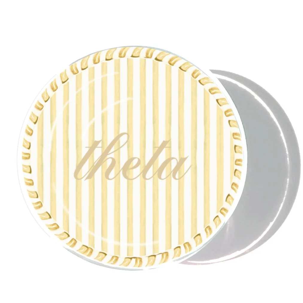 Kappa Alpha Theta Striped Coaster