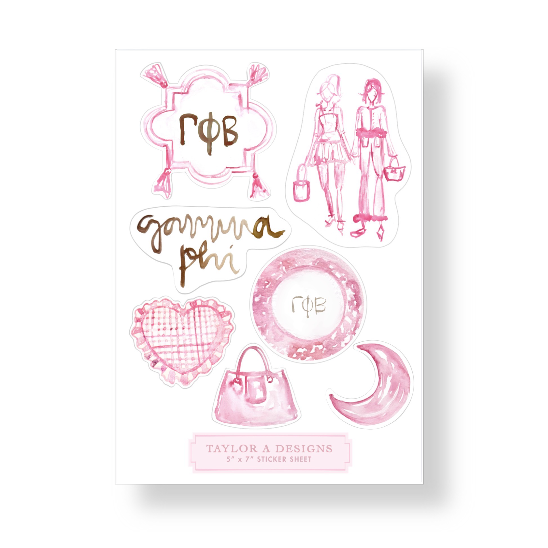 Gamma Phi Beta Sticker Sheet