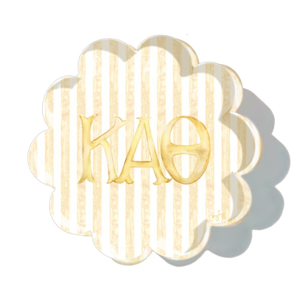 Kappa Alpha Theta Striped Coaster