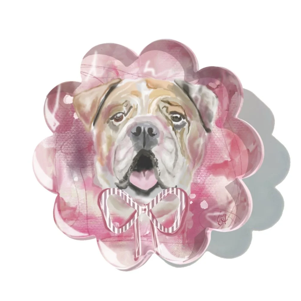 Bulldog Bo Acrylic Coaster