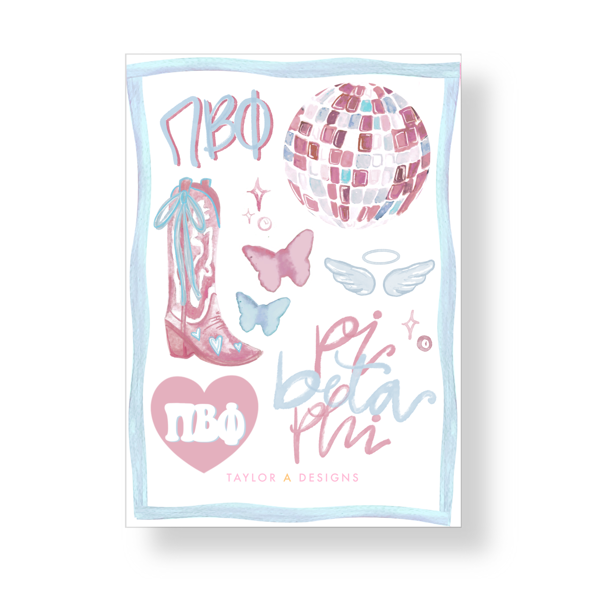 Pi Beta Phi Sticker Sheet