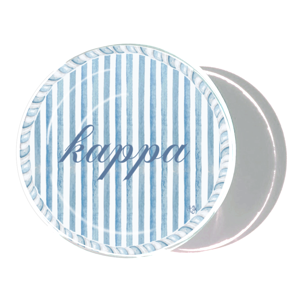 Kappa Kappa Gamma Striped Coaster