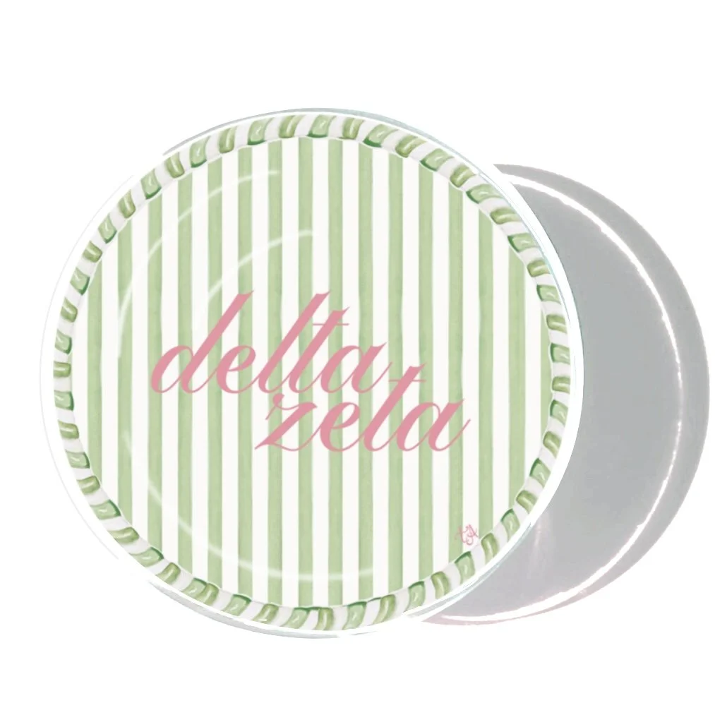 Delta Zeta Striped Coaster
