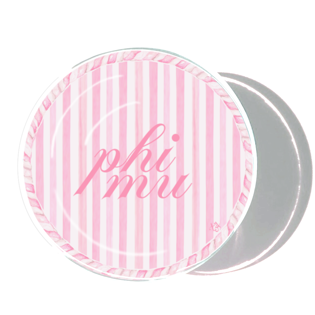 Phi Mu Striped Coaster