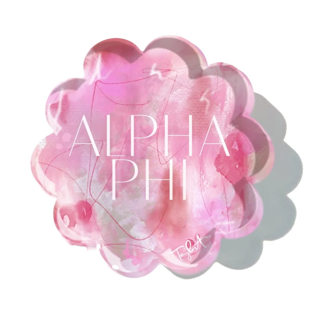 Alpha Phi Abstract Coaster