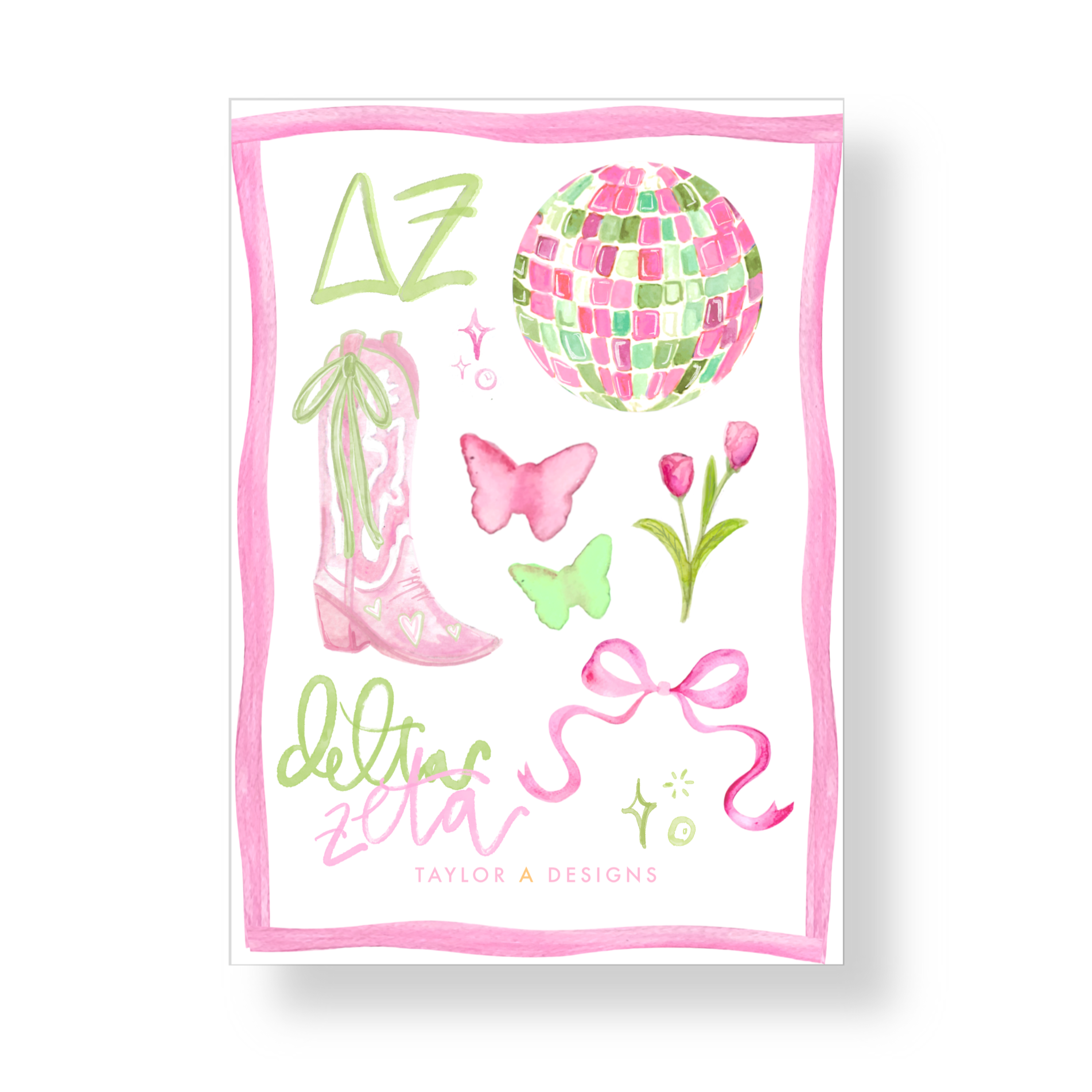 Delta Zeta Sticker Sheet