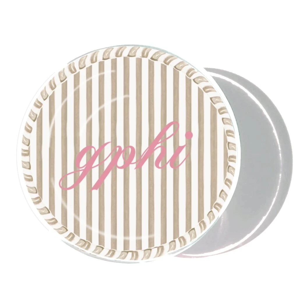 Gamma Phi Beta Striped Coaster