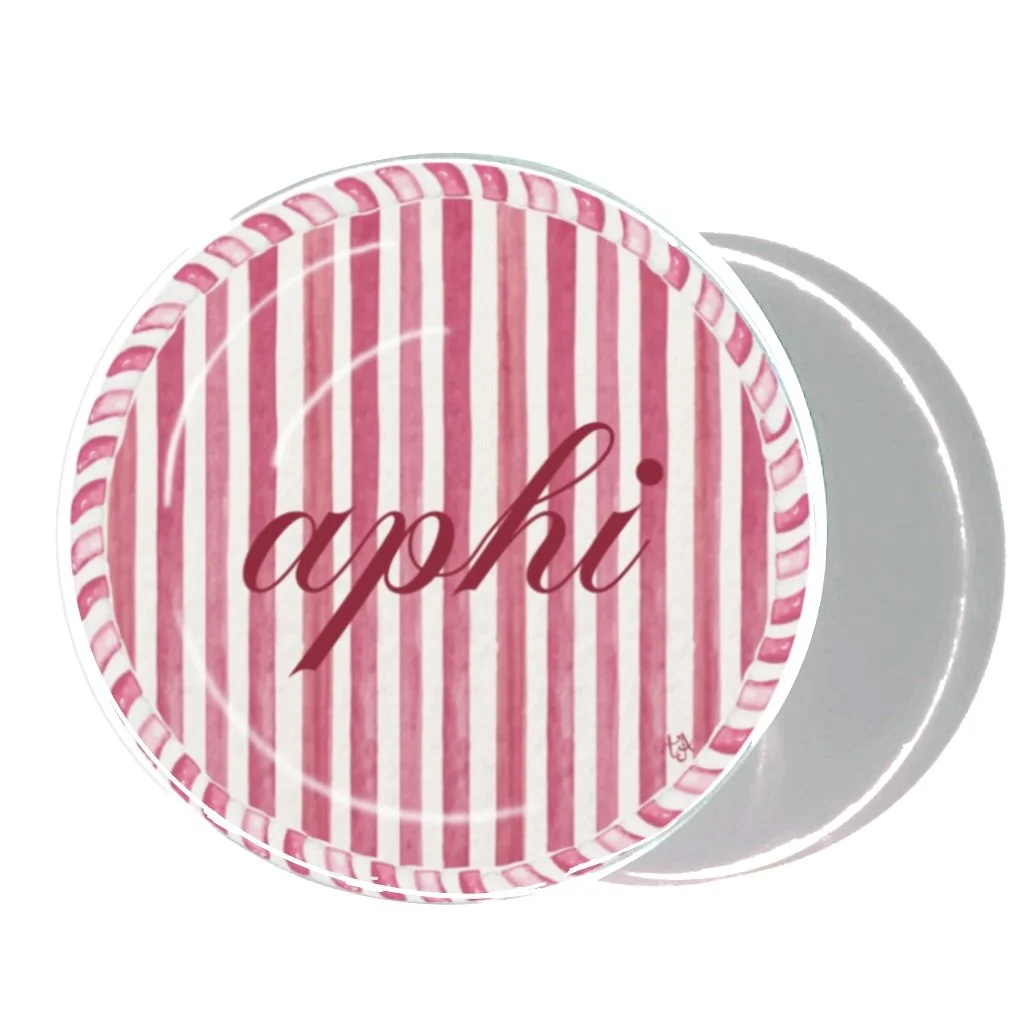 Alpha Phi Striped Coaster