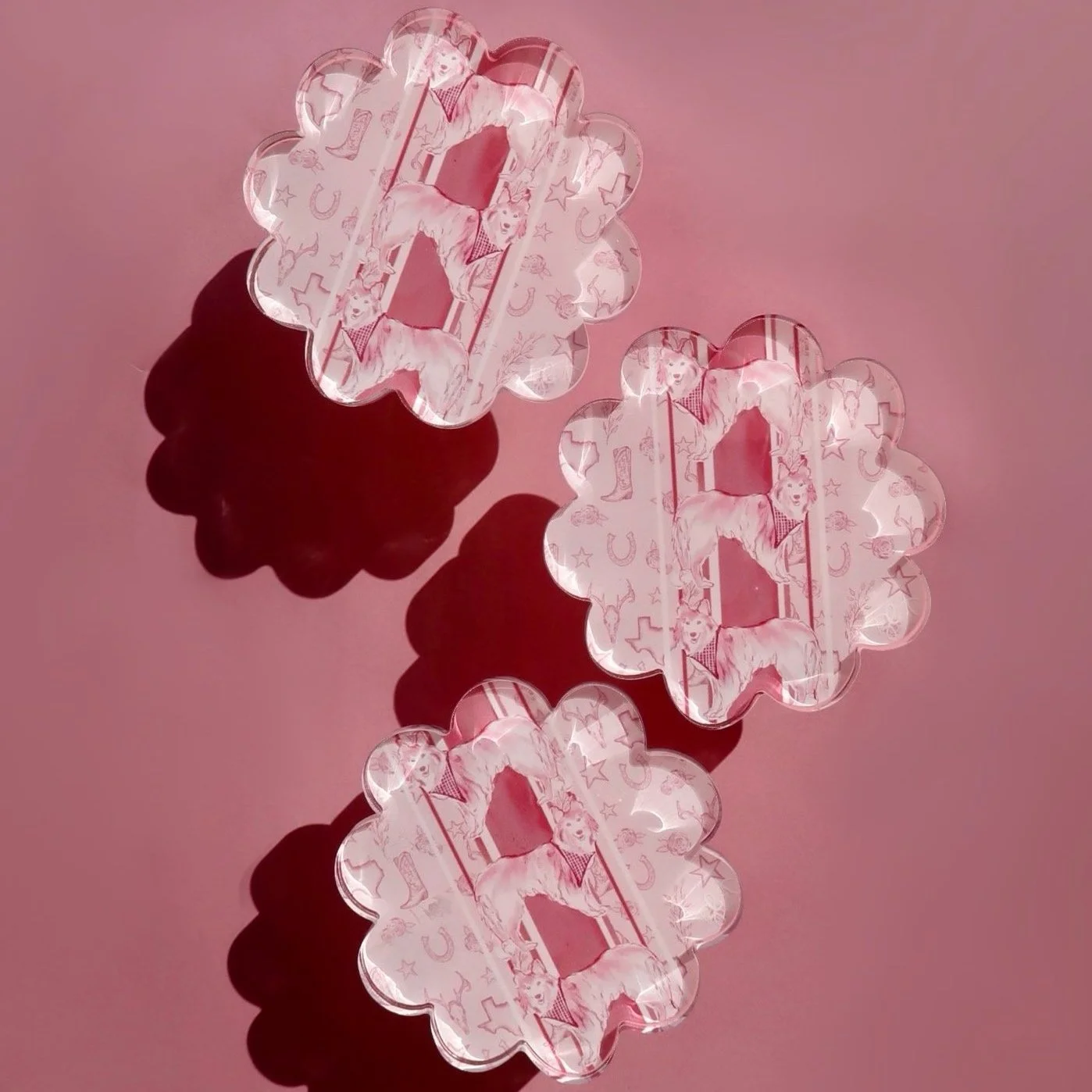 College Station Acrylic Coaster - Scalloped