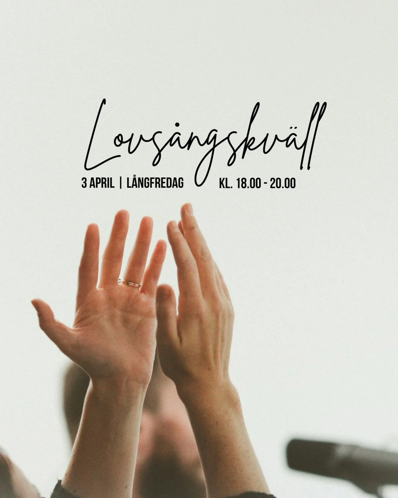 V&auml;lkommen att inleda din p&aring;skhelg tillsammans med oss i f&ouml;rsamlingen Guds Kraft. 

3 APRIL | L&Aring;NGFREDAG | KL. 18.00-20.00

Vi samlas tillsammans f&ouml;r att tillbe Jesus, m&ouml;ta honom och m&ouml;ta varandra. V&auml;lkommen❤️