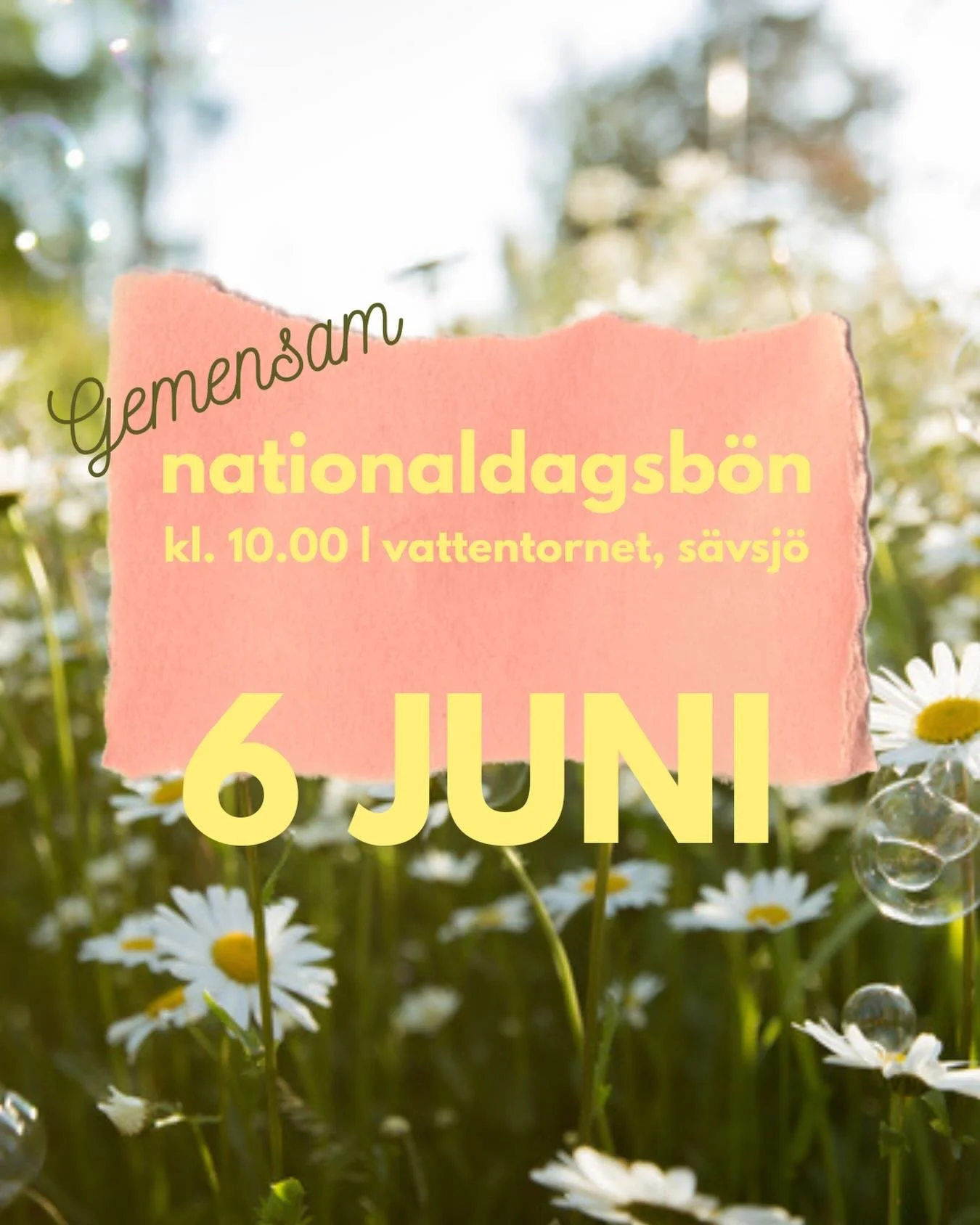 &Auml;r det n&aring;n som kan fatta att det &auml;r 1 Juni imorgon?!! 

En sak vi vet i alla fall, &auml;r att Juni b&ouml;rjar med Gemensam Nationaldagsb&ouml;n!🇸🇪 Vi &auml;r s&aring; glada att f&aring; g&ouml;ra det tillsammans med v&aring;r kyrk