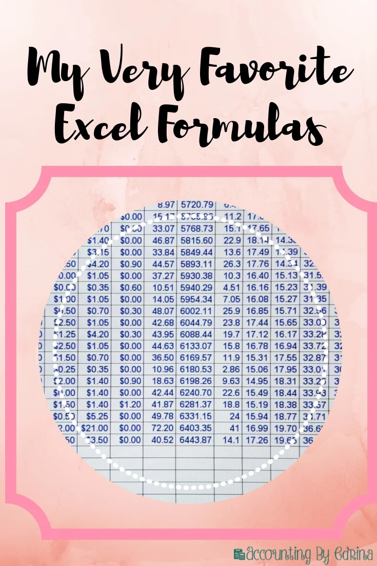 My Very Favorite Excel Formulas