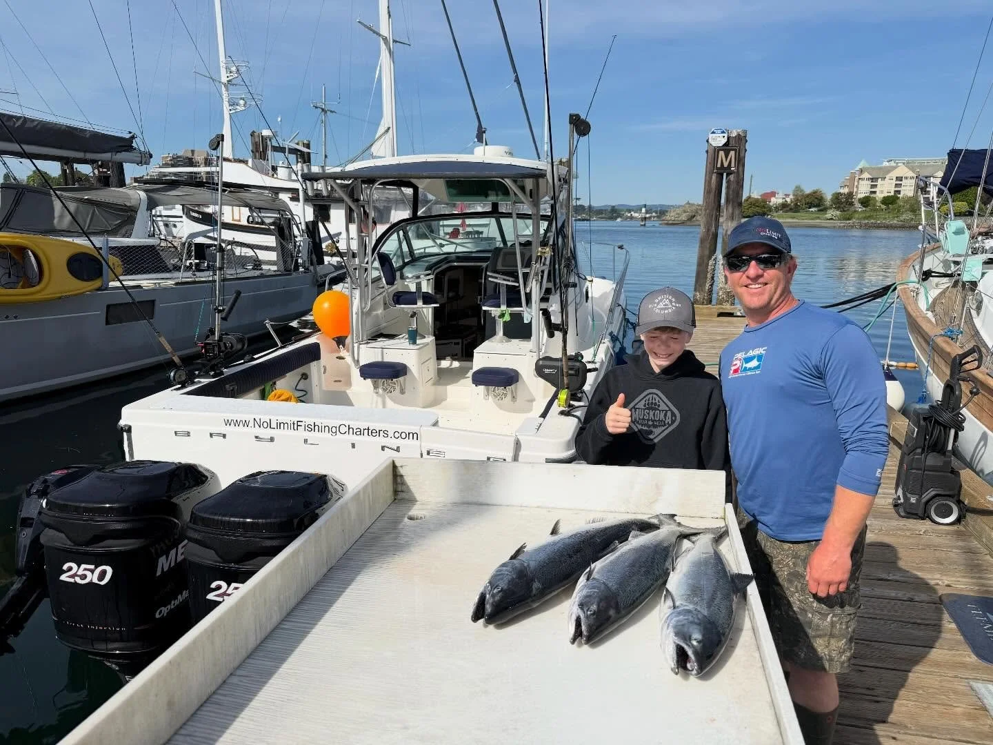 Great morning r and d with nephew Monty and @atefyoussef . Killer fishing and the weather&hellip; wow #westcoast #chinooksalmon #tourismvictoria #yyj
