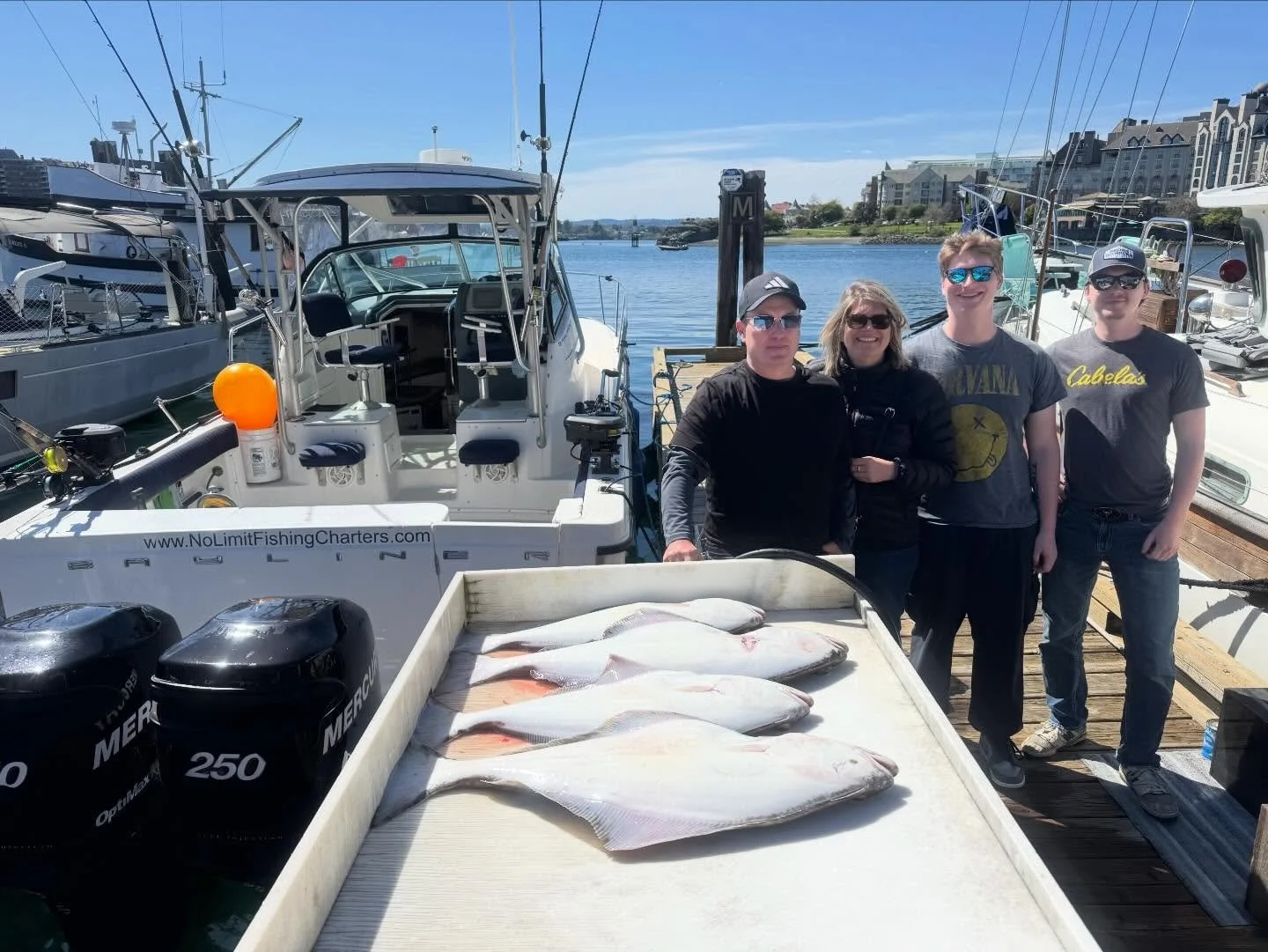 Great day yesterday! All the halibut, and a big skate too! #tourismvictoria #fishingbc #westcoast #yyj #halibut