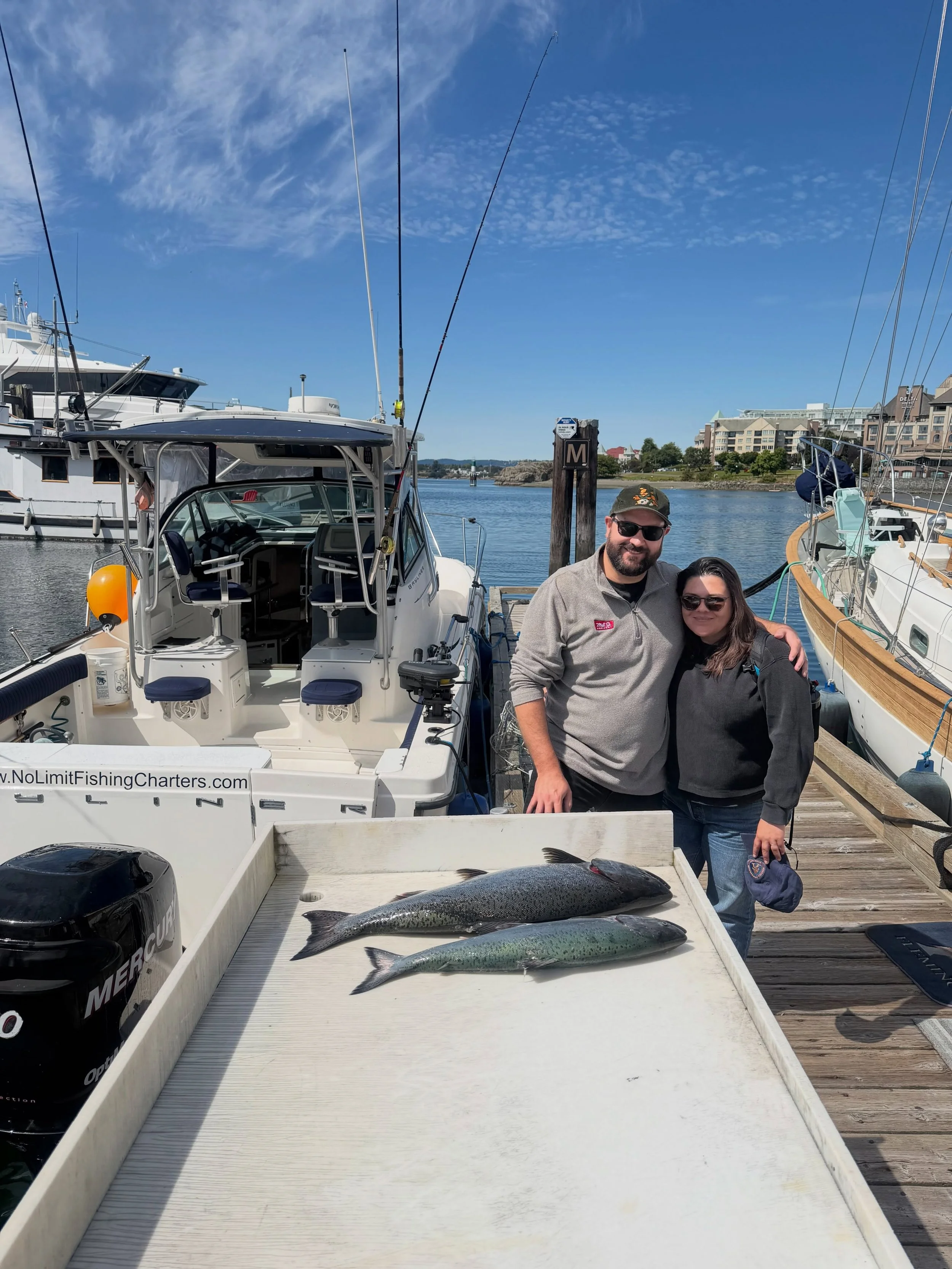 Couple great days on the water! Amazing guests great weather and good slot size fish around! #chinooksalmon #westcoast #tourismvictoria #cohosalmon #yyj