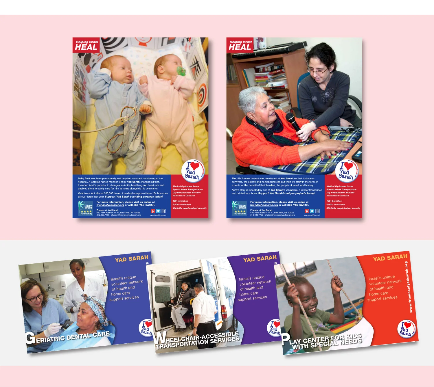   Ad campaign; postcards 