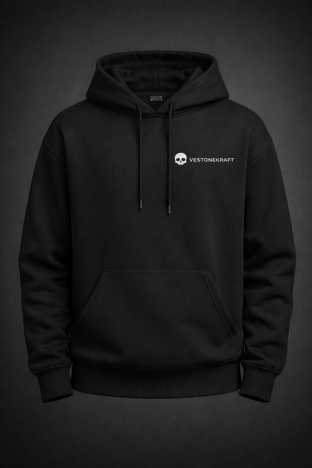 VESTONEKRAFT Signature Skull Hoodie — Unisex Pullover or Zip-Up