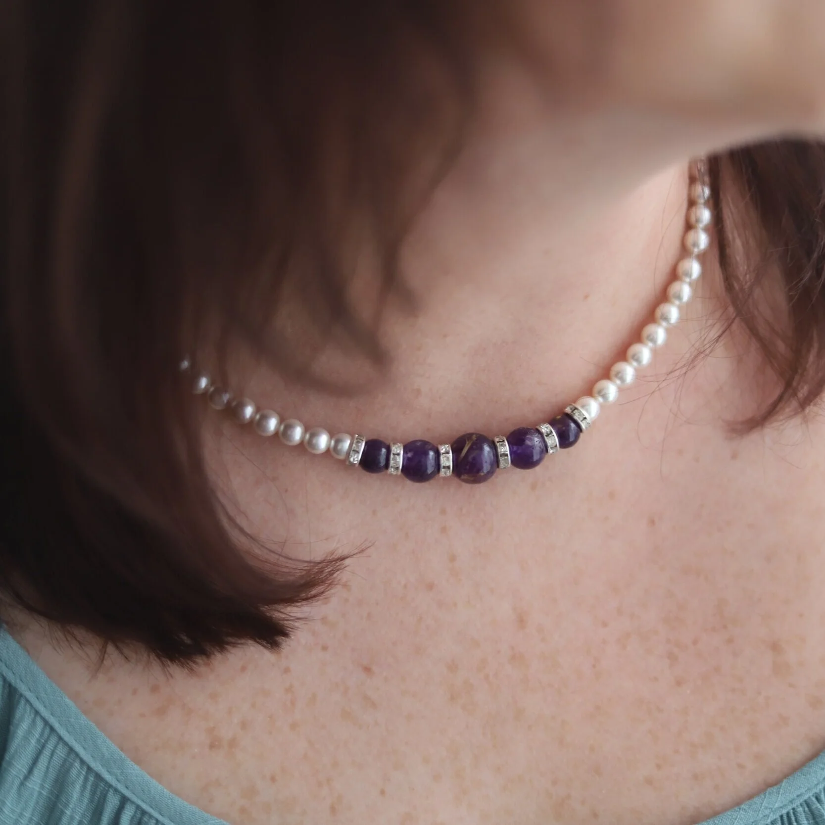 Wedding keepsake necklace made to carry Rita's memory.