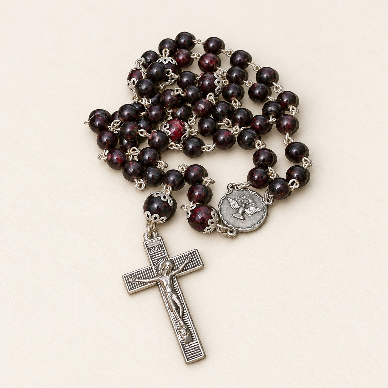 Custom Memorial Rosary – Handcrafted Keepsake Beads