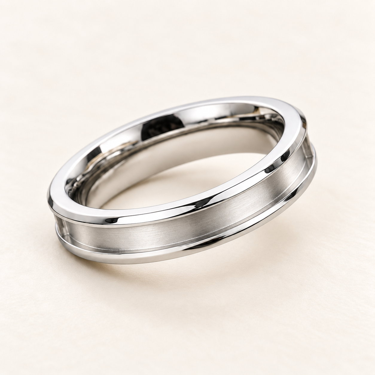 Quiet Connection Slim Memorial Ring — Stainless Steel