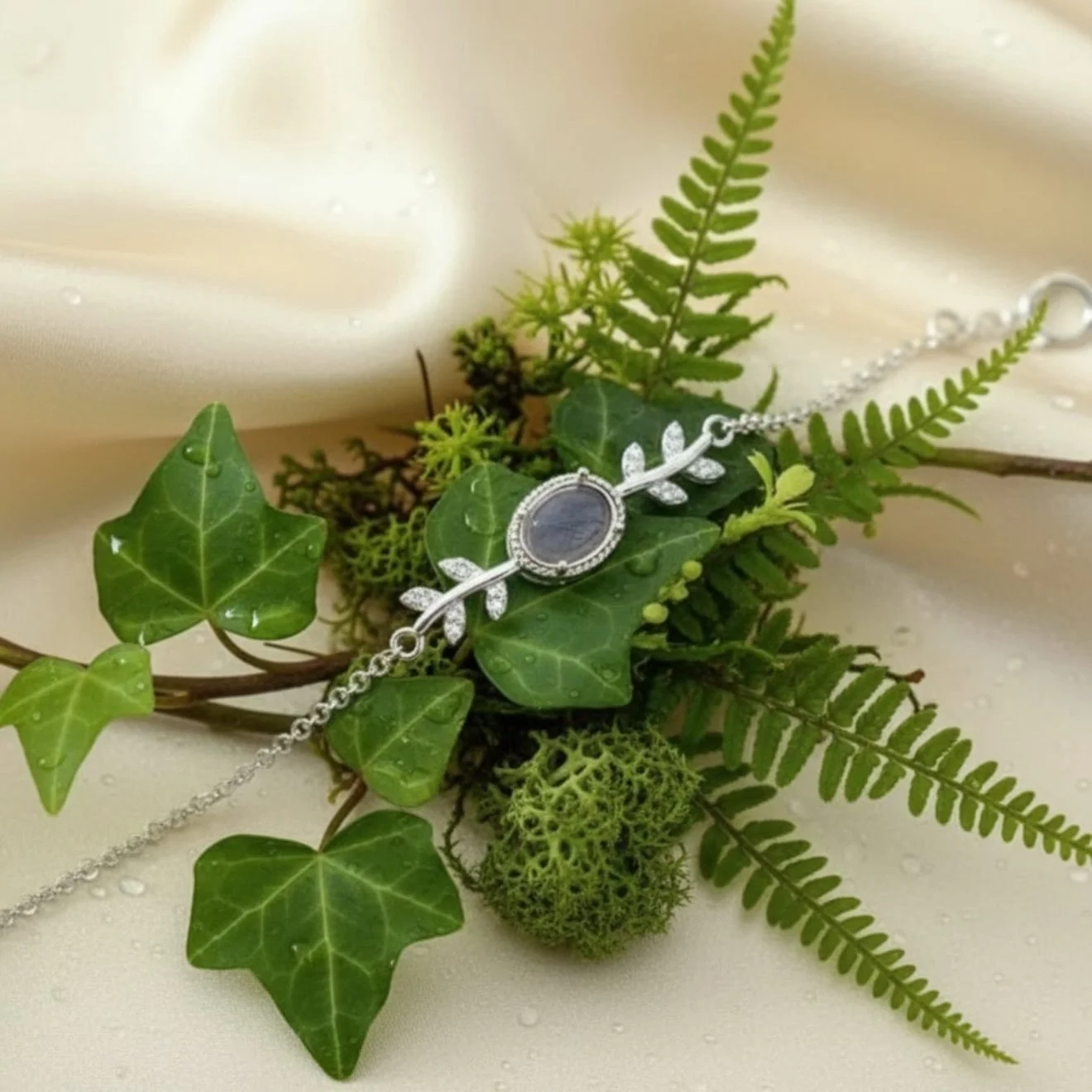 Oval Leaf Bracelet – Sterling Silver
