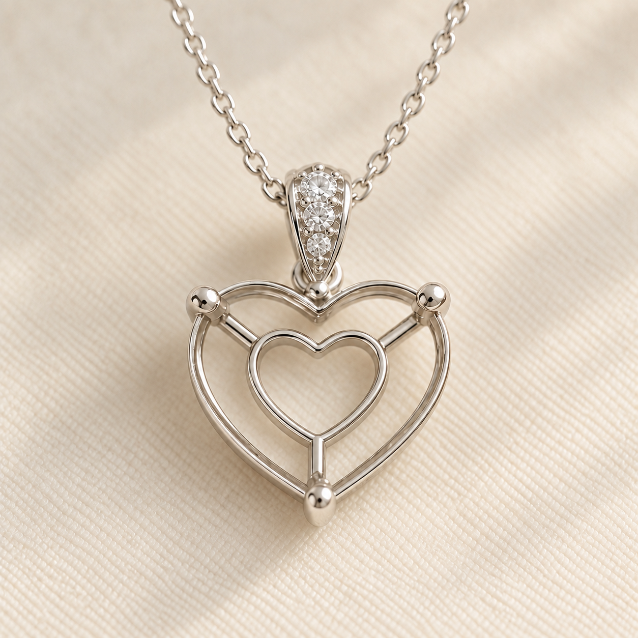 Always in My Heart Memorial Necklace — Sterling Silver