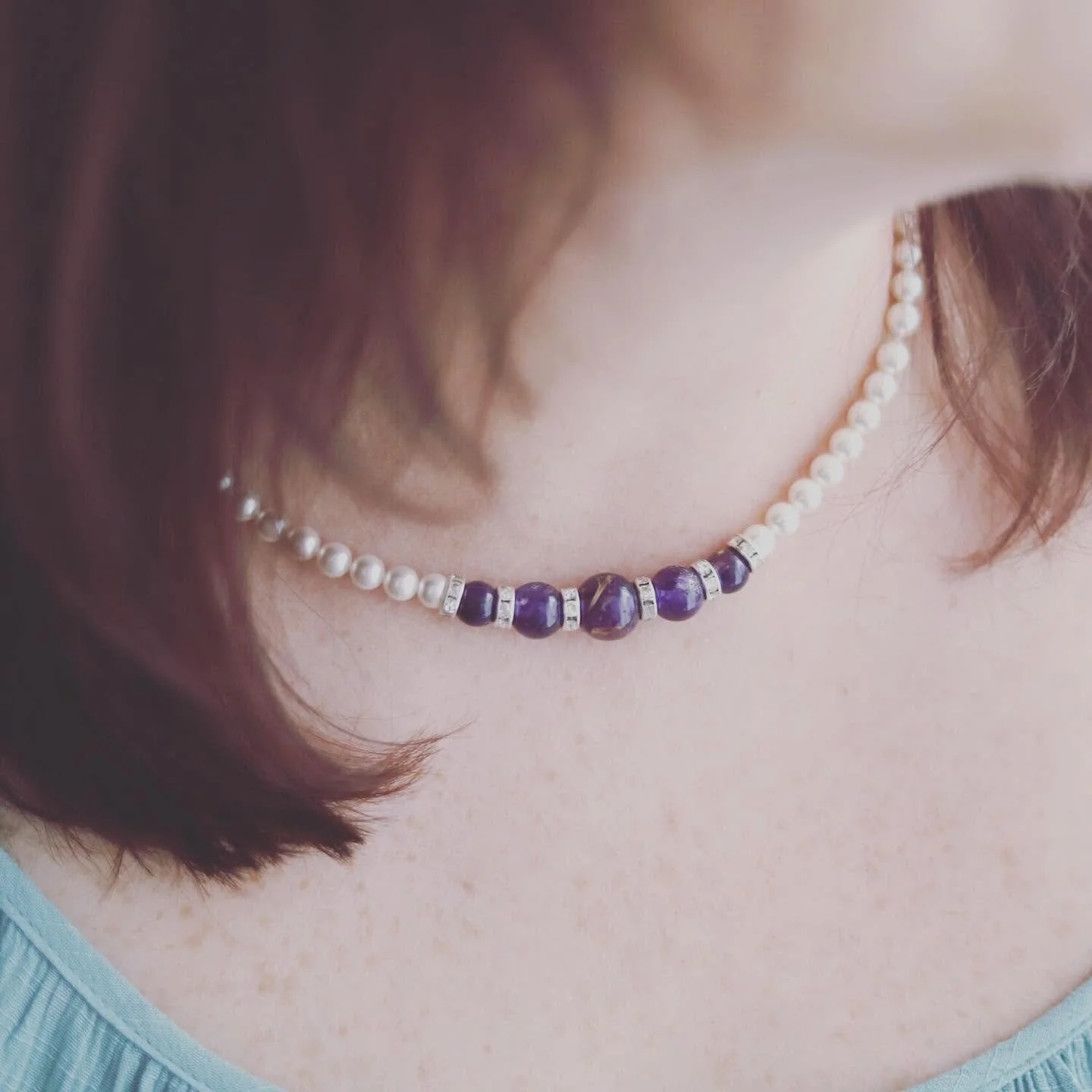 purple dried flowers with pearls necklace.jpg