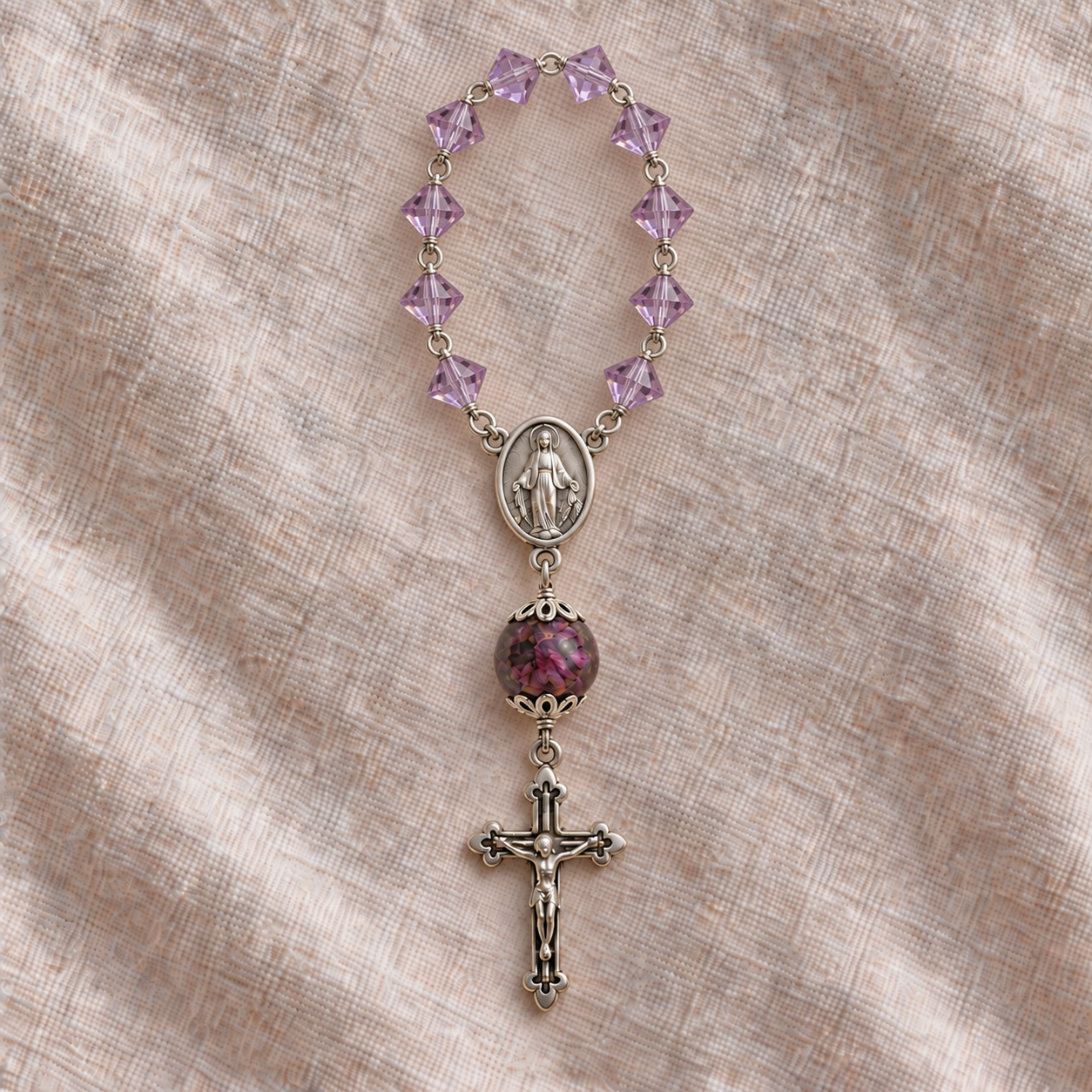 Custom Memorial Chaplet – Birthstone-Inspired