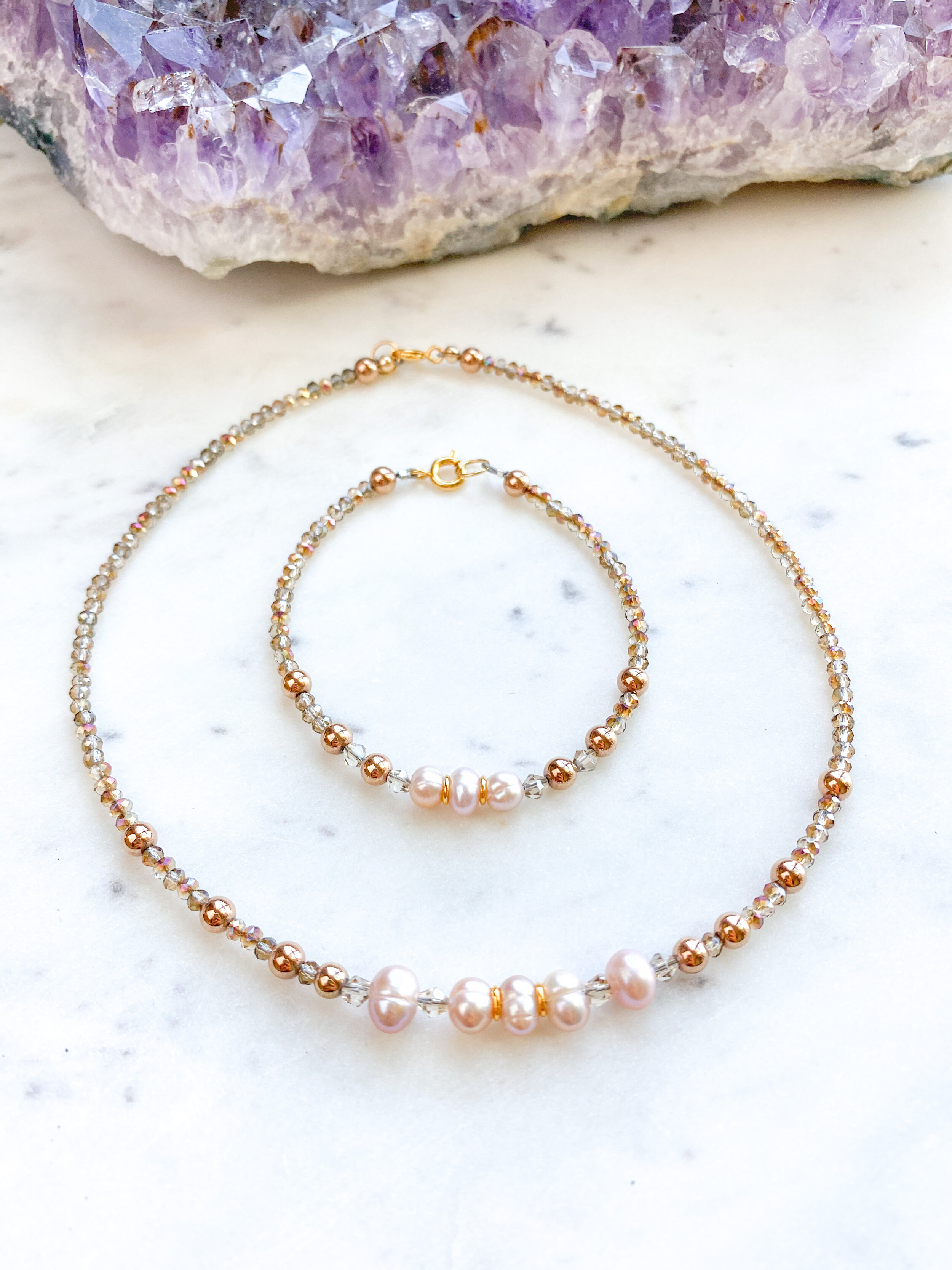 Opulent Choker + Bracelet Set 