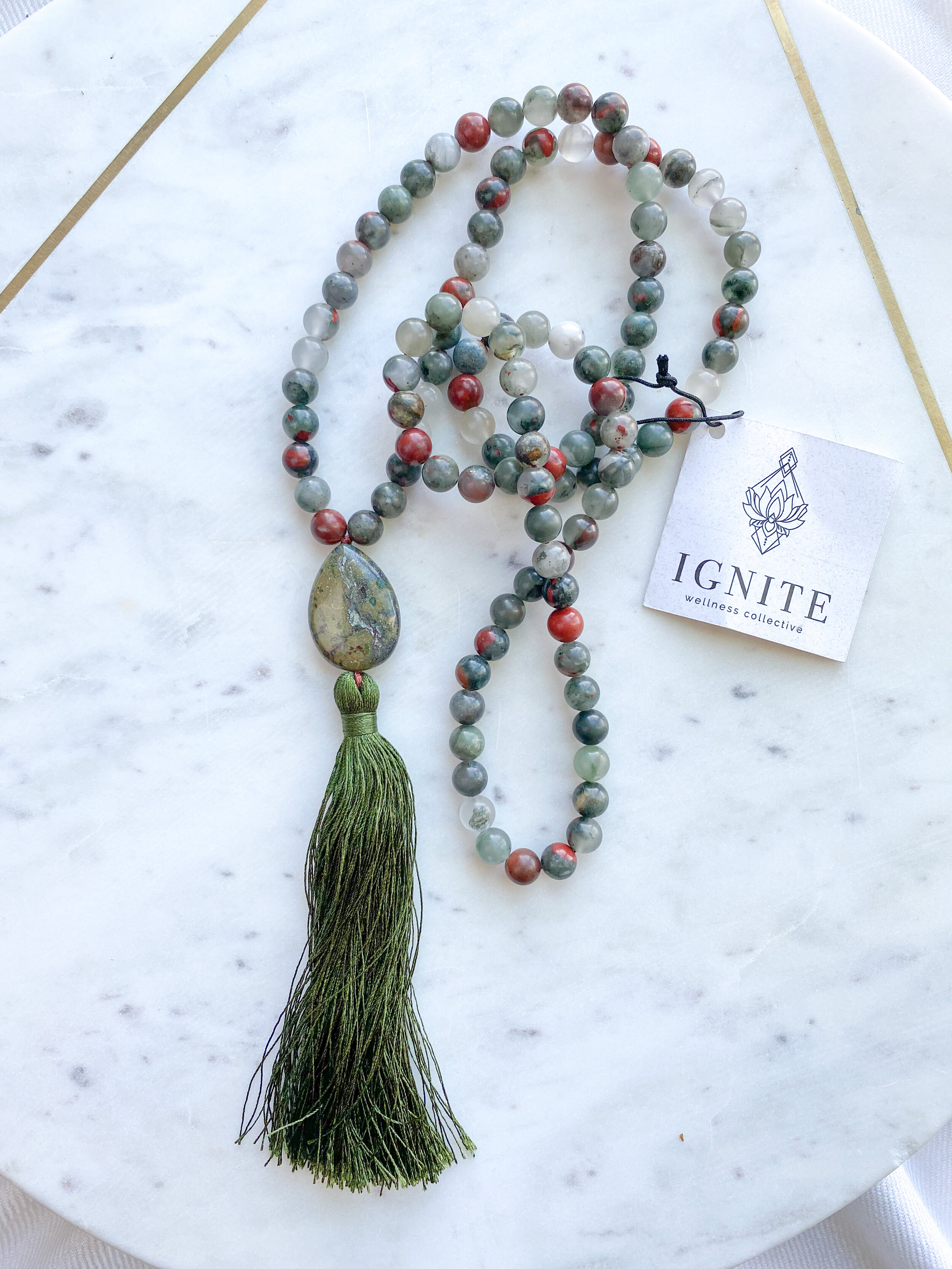 Jasper // Labradorite // Blood Stone Mala 