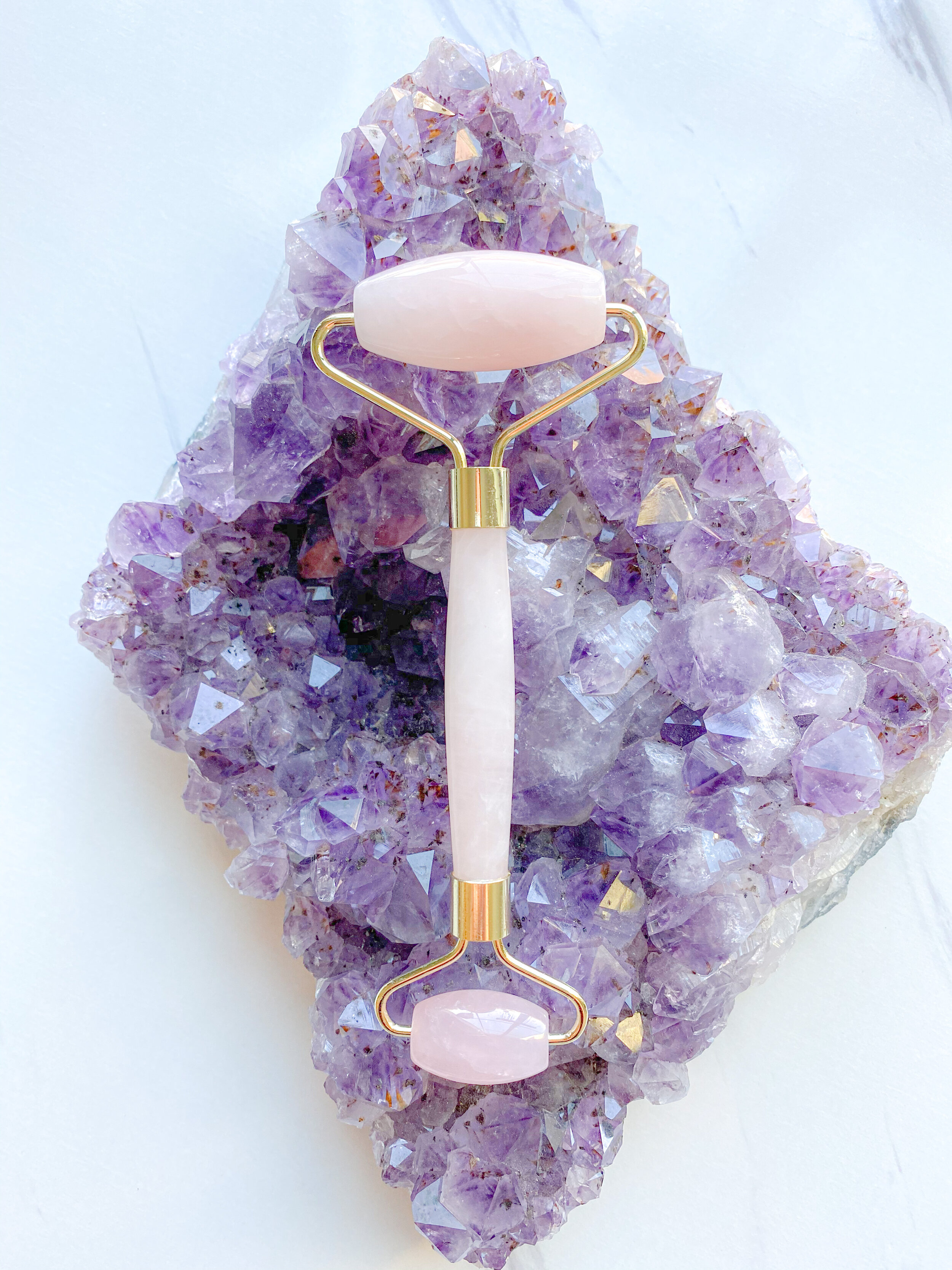 Rose Quartz Face Roller // Double sided