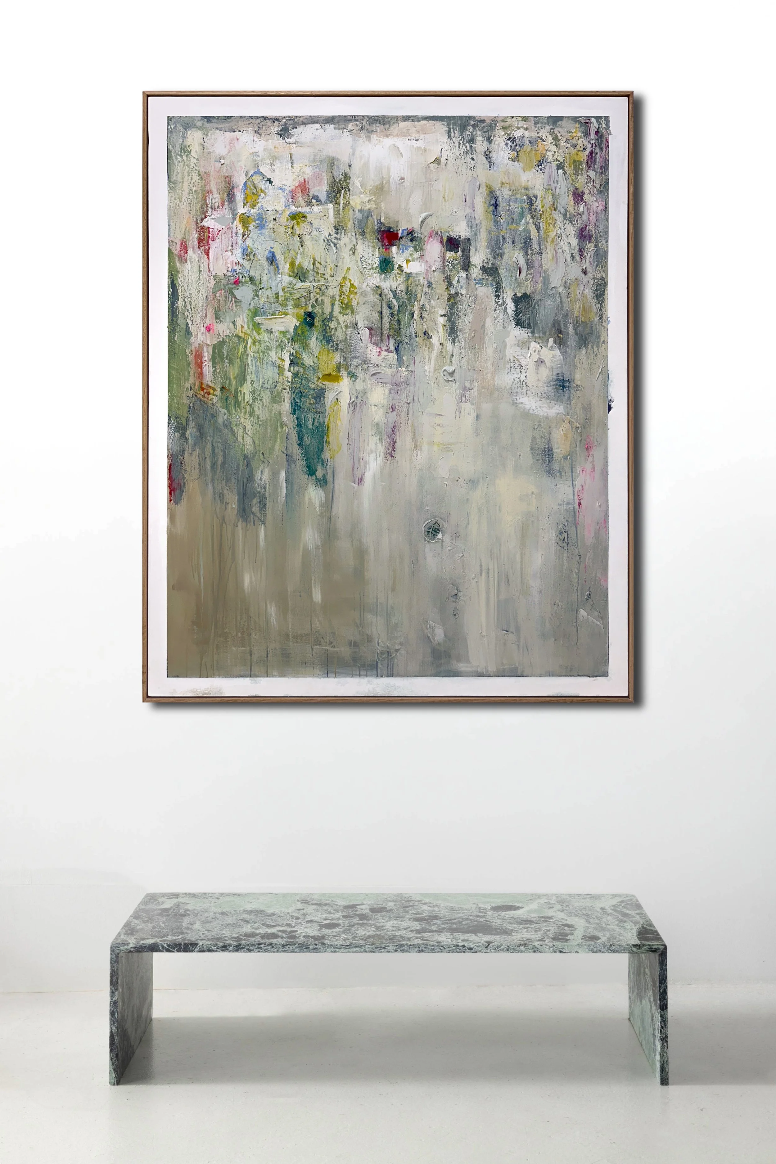 If These Walls Could Talk (Portrait)
125 × 155 cm Acrylic on linen Natural Oak frame $10,000