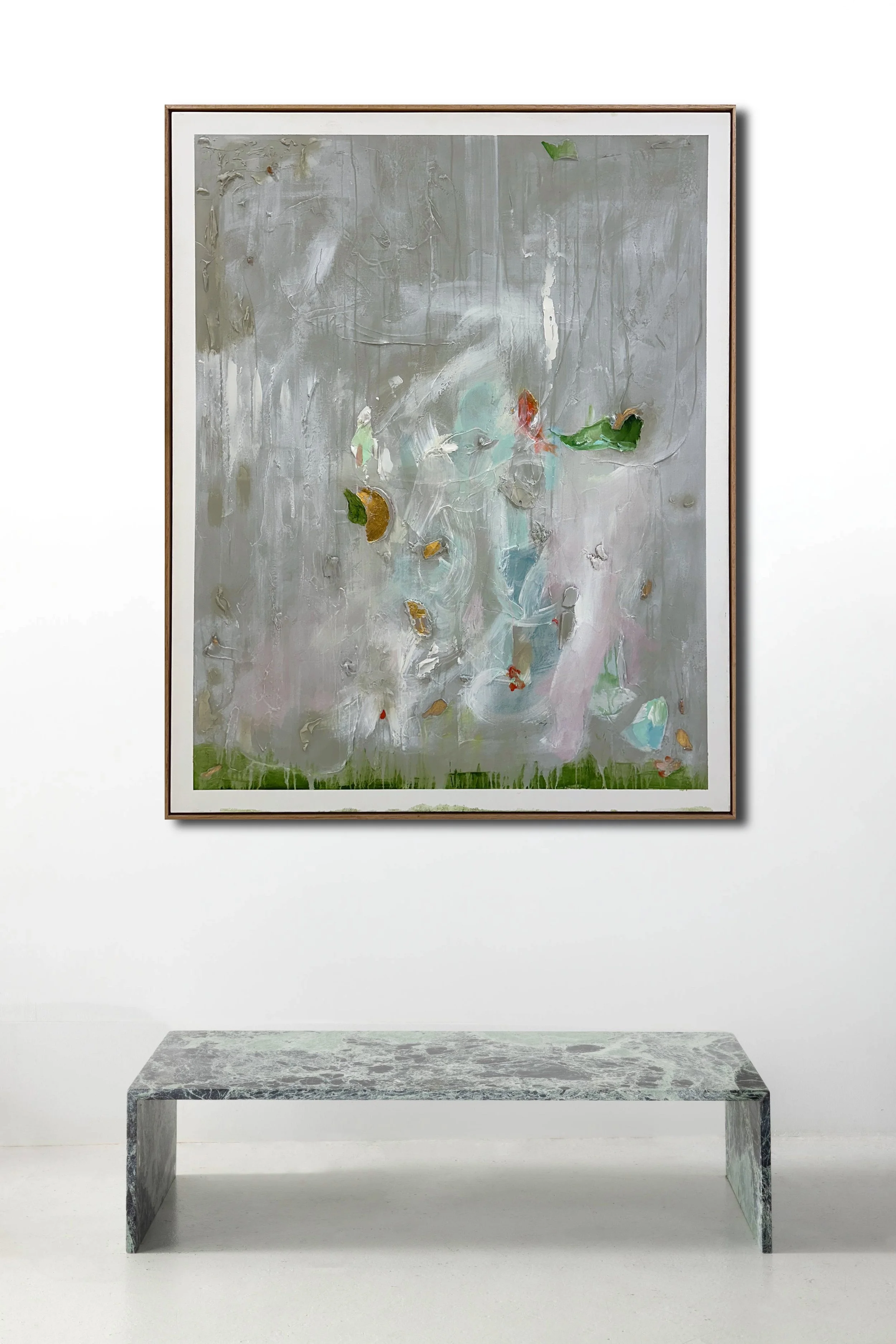 Untitled 61 (Portrait)
125 × 155 cm Acrylic on linen Natural Oak frame $10,000