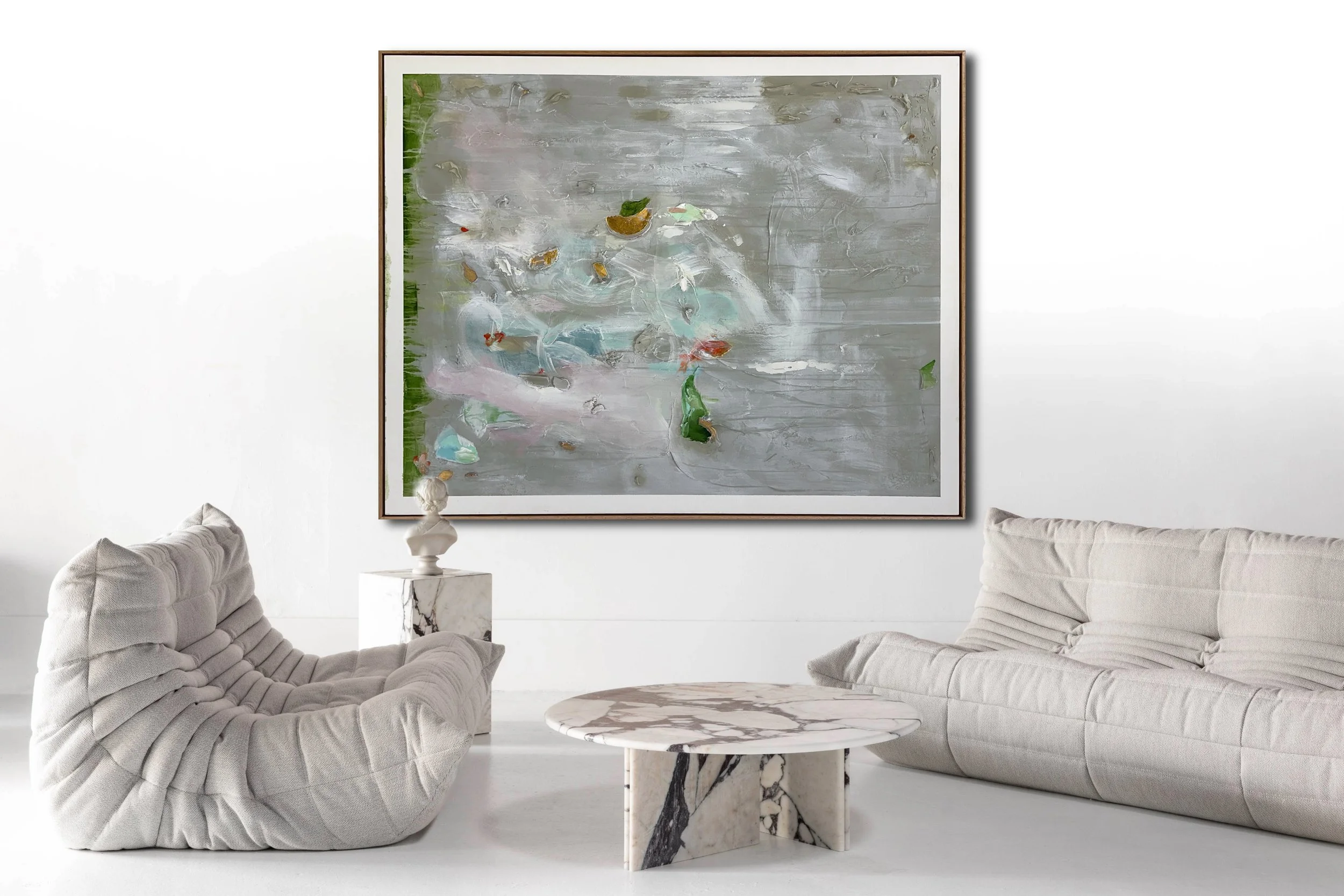 Untitled 61 (Landscape)
155 × 125 cm Acrylic on linen Natural Oak frame $10,000