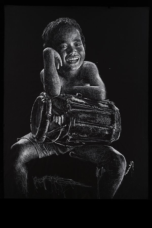   The Rhythm, 2023   Acrylic on cotton  89” x 59” 