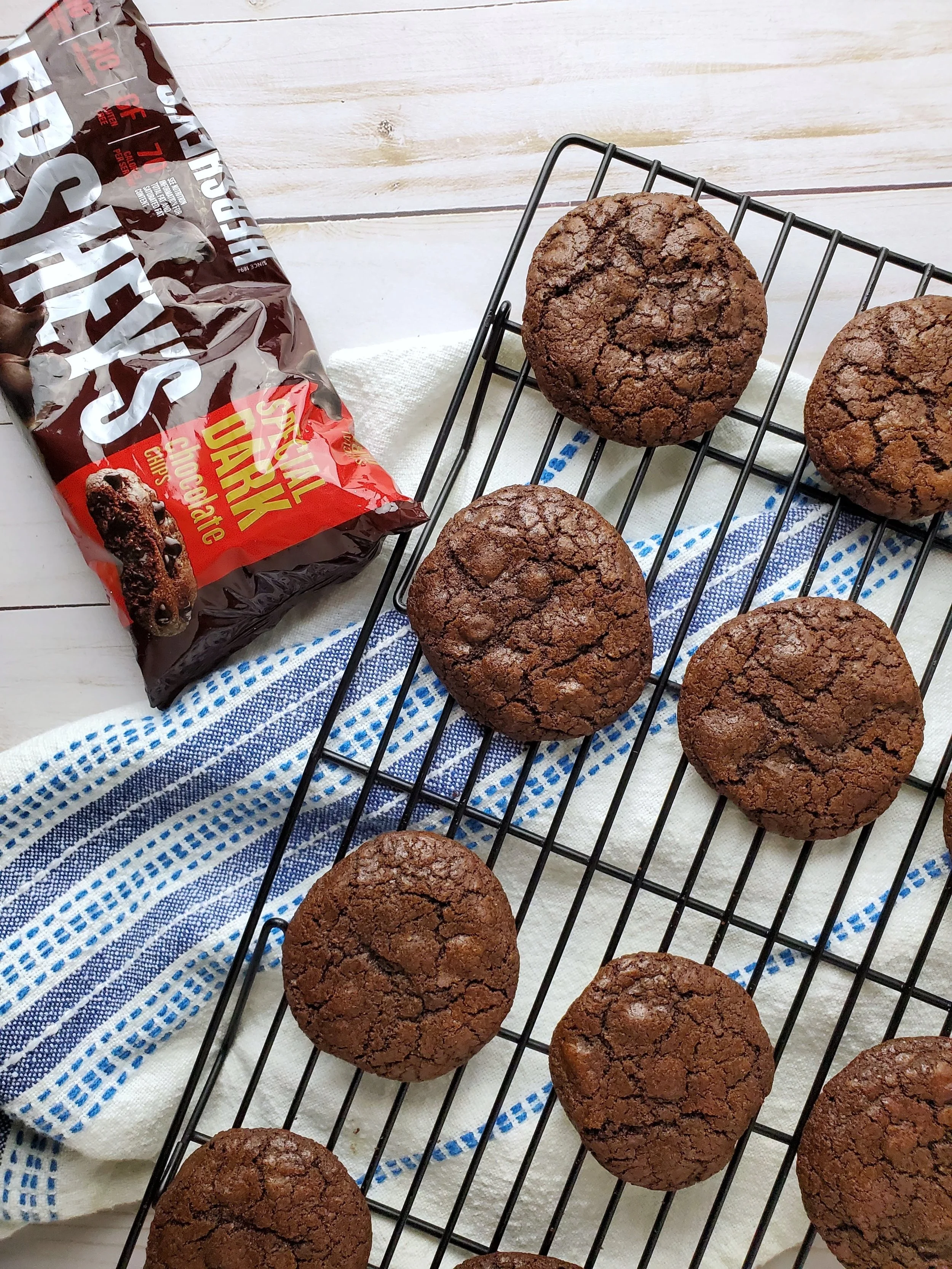 Double Dark Chocolate Cookies using Freshly-Milled Flour