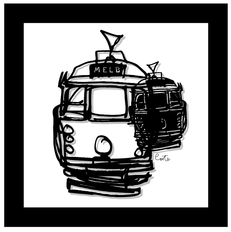 Papercut ART City Shadows: Passing Trams