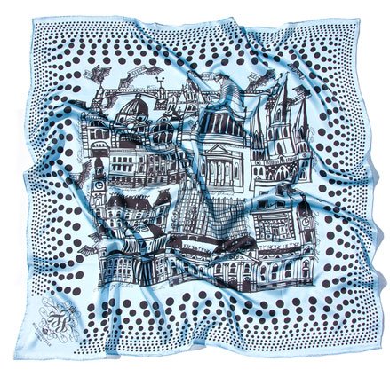 Blue Melbourne Buildings Scarf