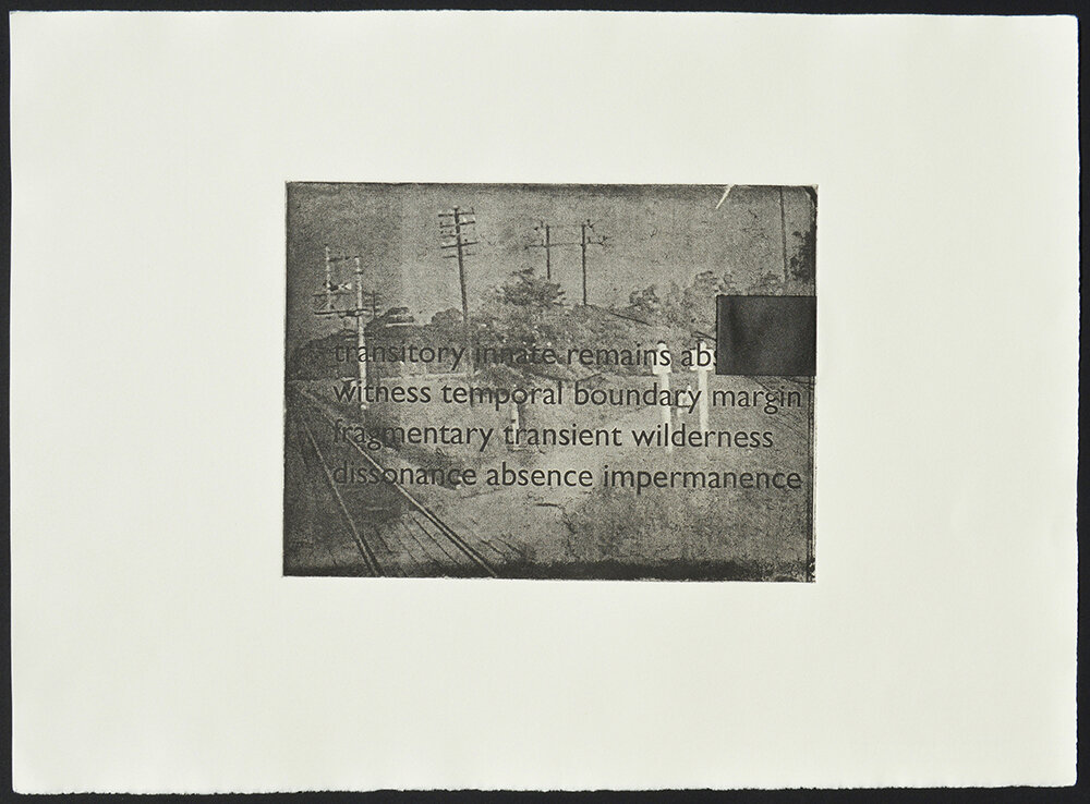 Frontier, photo-etching &amp; mezzotint on paper, image 20 x 24cm, paper 40 x 53cm, 2020